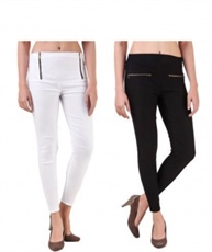 I KING WHITE, BLACK JEGGING (SOLID)