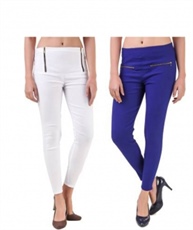 I KING WHITE, BLUE JEGGING (SOLID)