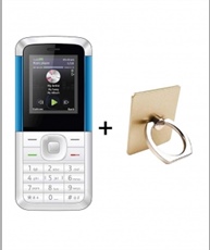 IKALL 1.8 inch Display K5310 Feature Mobile with Ring Holder (White/Blue)