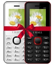 IKall K66 Dual Sim 4.57 Cm (1.8 Inch) Mobile Phone Combo - K66 (White & Red)