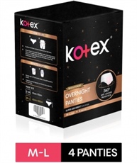 Kotex Overnight Panties -Periodwear for Sanitary Protection - M/L (4 count)