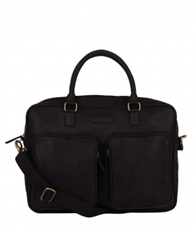 Lapis O Lupo Dual Pocket Men Laptop Bag (Black)