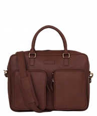 Lapis O Lupo Dual Pocket Men Laptop Bag (Brown)