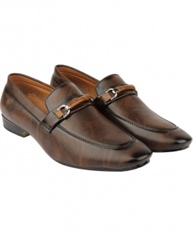 LOAFER-BUCKLE LOAFERS FOR MEN (BROWN)