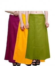 MAGENTA_YELLOW_MEHNDI_PETTICOAT COTTON BLEND PETTICOAT (XXL)