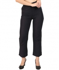 Makxziya Women`s Black Regular Fit Rayon Trouser(BLACK)