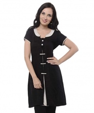 Makxziya Women`s Crepe Double Layer Kurta