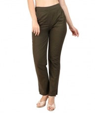 Makxziya Women`s Green Regular Fit Cotton Trouser(Green)