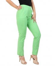 Makxziya Women`s Green Regular Fit Cotton Trouser(Green)