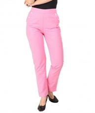 Makxziya Women`s Pink Regular Fit Cotton Trouser(Pink)