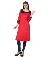 Makxziya Women`s Rayon A line Kurta