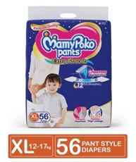 MamyPoko Pants Extra Absorb Diaper, Extra Large (Pack of 56)