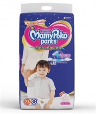 MamyPoko Pants Extra Absorb Diaper Extra Large Size(38 Count)