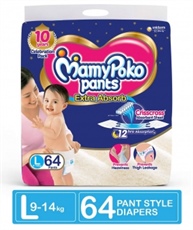 MamyPoko Pants Extra Absorb Diaper, Large (Pack of 64)