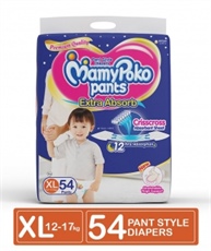 Mamypoko Pants Extra Absorb Diaper, X-Large (Pack of 54)