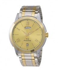 Maxima Analog Gold Dial Men`s Watch - 45800CMGT