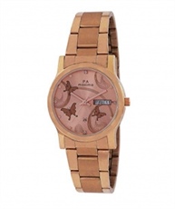 Maxima Analog Rose Gold Dial Women`s Watch - 47980CMLR