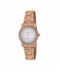 Maxima Analog White Dial Women`s Watch - 42992CMLR