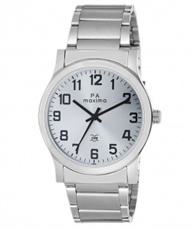 Maxima Attivo Analog White Dial Men`s Watch - 20894CMGI