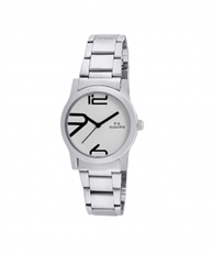 Maxima Attivo Analog White Dial Women`s Watch - 28020CMLI