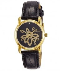 Maxima Formal Gold Analog Black Dial Women`s Watch - 24490LMLY