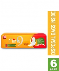 Niine Extra Long 6 Sanitary Pads With Disposable Bags for Women (Pack of 10)