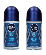 Nivea Deo Fresh Active Roll On, 50ml (Pack of 2)