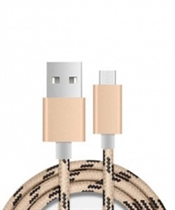 NYLON CABLE TYPE C USB TYPE C CABLE (COMPATIBLE WITH ALL PHONES WITH TYPE C PORT, CREAM, SYNC AND CHARGE CABLE)