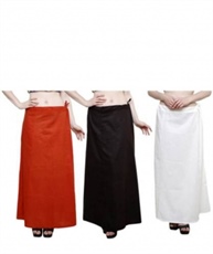 ORANGE_BLACK_WHITE_PETTICOAT COTTON BLEND PETTICOAT (XXL)