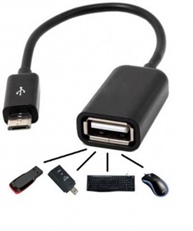 OTG BLACK OTG CABLE (COMPATIBLE WITH MOBILE, TABLET, BLACK)