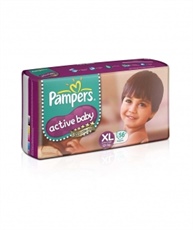 Pampers Active Baby Diapers, Extra Large (56 Count)