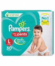 Pampers New Diapers Pants, Large (30 Count)