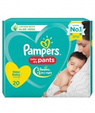 Pampers New Diapers Pants, New Baby (20 Count)