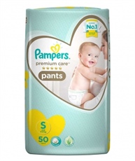 Pampers Premium Care Pants Diapers, Small (50 Count)