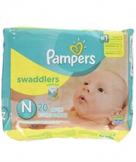 Pampers Swaddlers Diapers for Newborn, 10lb (Multicolour, Pam-3529)-Pack of 20