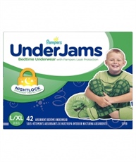 Pampers Underjams Bedtime Underwear Boys, Large/X-Large Diapers, 42 Count