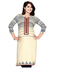 Plus Size Khadi Cotton A-LINE Designer Kurti