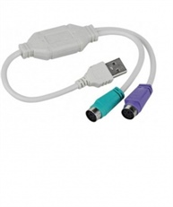 PS2 CONVERTER CABLE CONNECT MICRO USB CABLE (COMPATIBLE WITH PC COMPUTER FOR CONNECTOR PS2 KEYBOARD MOUSE, WHITE, SYNC AND CHARGE CABLE)