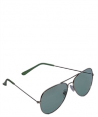 PURE GREY AVIATOR SUNGLASSES SILVER FRAME