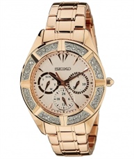 Seiko Lord Chronograph White Dial Women`s Watch