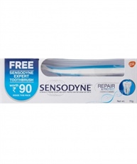 Sensodyne Sensitive Repair and Protect Toothpaste - 70 gm with Free Sensodyne Expert Toothbrush