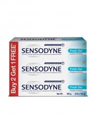 Sensodyne Sensitive Toothpaste Combi Pack - 150 gm (Fresh Gel, Buy 2 Get 1 Free)