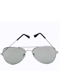 SILVER AVIATOR SUNGLASSES SILVER FRAME