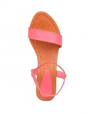 Sindhi Footwear Women`s Orange Rexin Casual Sandals