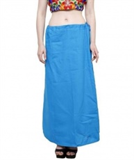 SKY BLUE COTTON BLEND PETTICOAT (FREE)