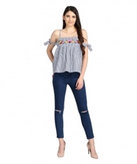 SLEEVELESS CASUAL SHIRT FOR WOMEN