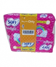 Sofy Sanitary Pads - Regular Body Fit, 2x16 Pieces Combo Pack