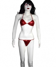 Solid Women Bikini Red Swimsuit