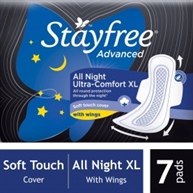 Stayfree Advanced All Nights Soft Ultra-thin XL (with wings, 7 pads)