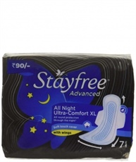 Stayfree Advanced All Nights Soft Ultra-thin XL (with wings, 7 pads)